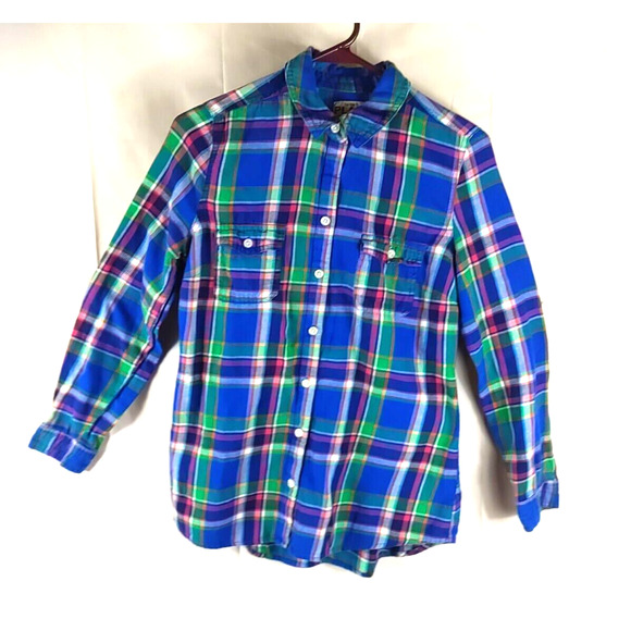 Old Navy Plaid Button Up Men's Shirt Size M Long Sleeve - Picture 6 of 9